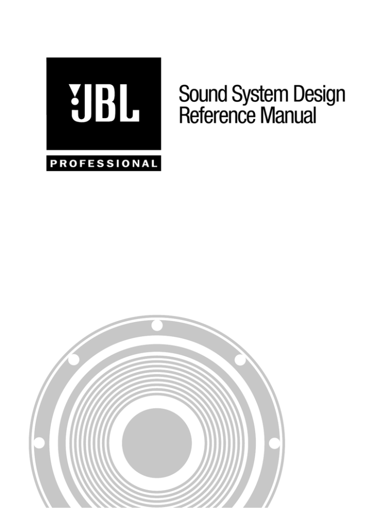 JBL reference manual JBL reference manual