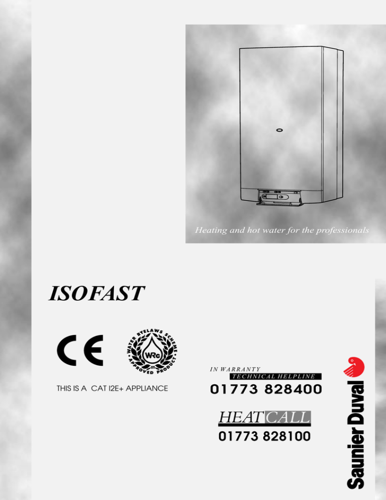 saunier duval Isofast F28e installation repair service manual saunier duval Isofast F28e installation repair service manual