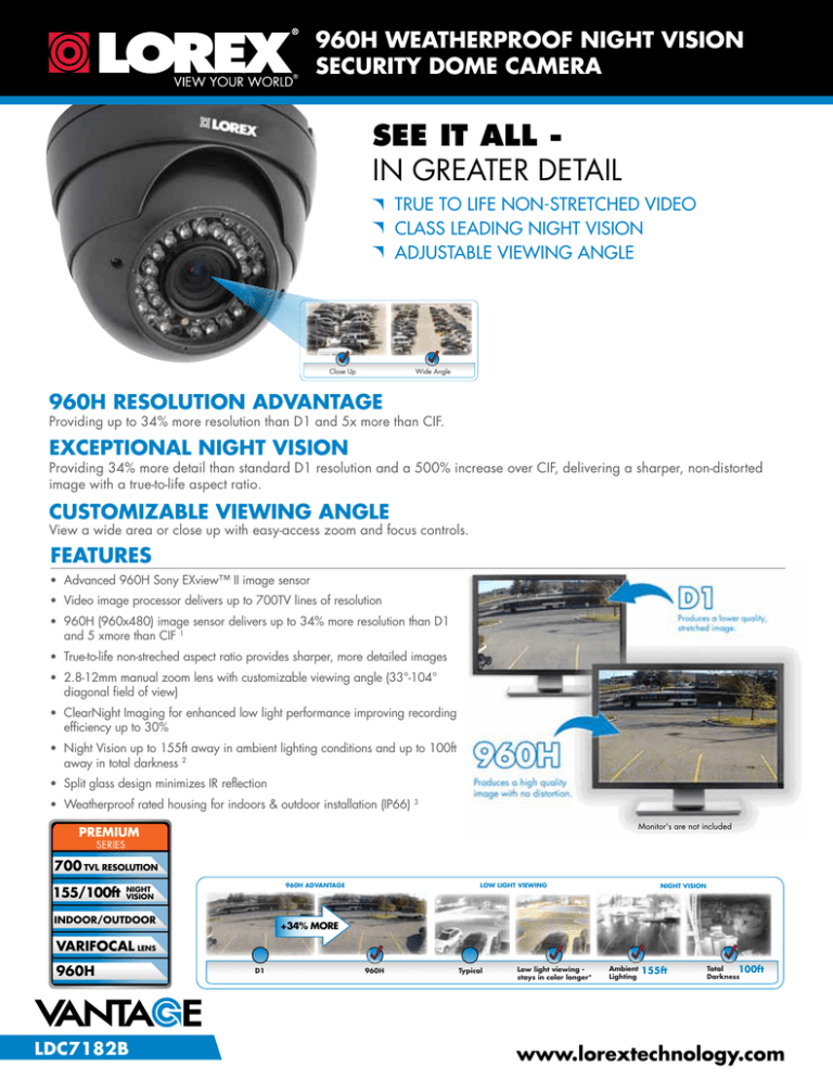 Product Specifications - LDC7182 Security Camera Product Specifications - LDC7182 Security Camera