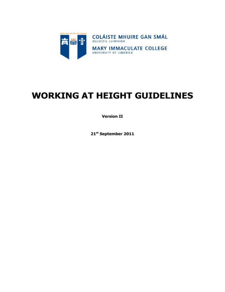 Working at Height Guidelines Working at Height Guidelines