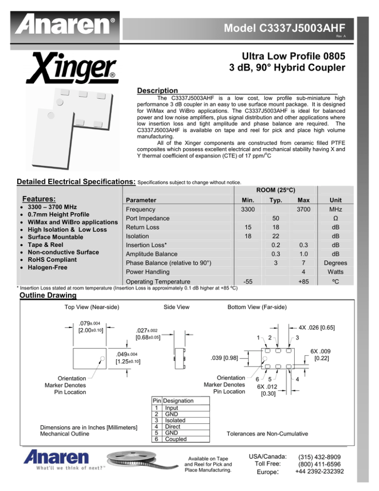 C3337J5003AHF Data Sheet Rev A C3337J5003AHF Data Sheet Rev A