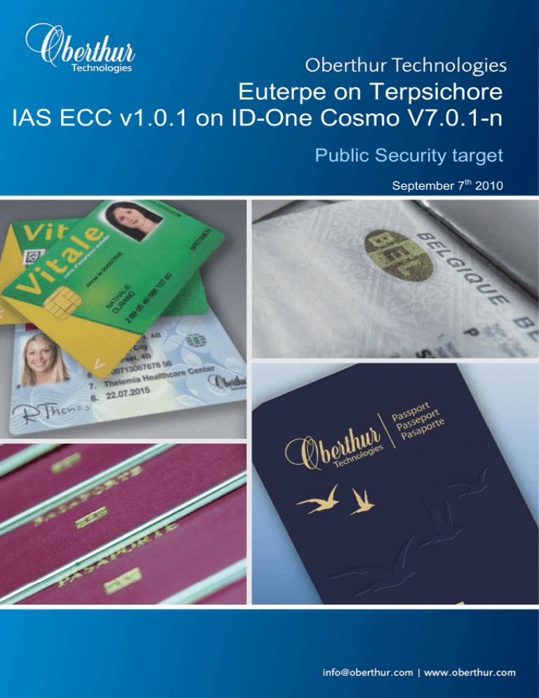 Euterpe on Terpsichore IAS ECC v1.0.1 on ID-One Cosmo V7.0.1-n Euterpe on Terpsichore IAS ECC v1.0.1 on ID-One Cosmo V7.0.1-n