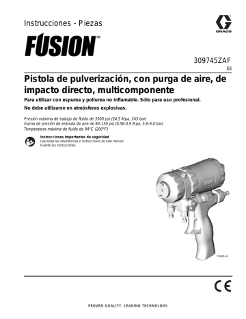 Graco Zaf Fusion Plural Component Impingement Mix Air Purge