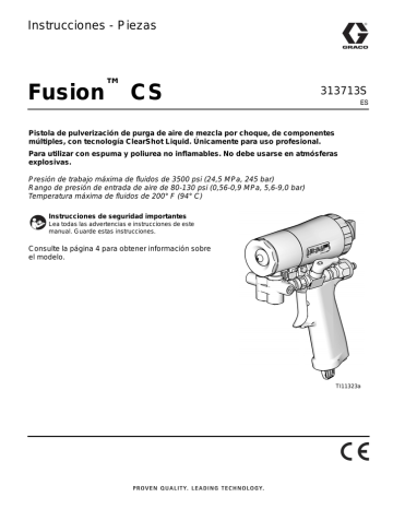 Graco S Fusion Cs Spray Gun Instructions Manualzz