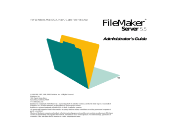 Filemaker Server 5.5 Administrator's Guide | Manualzz Filemaker Server 5.5 Administrator's Guide | Manualzz