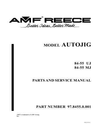 AMF 84-55 MJ Parts And Service Manual | Manualzz AMF 84-55 MJ Parts And Service Manual | Manualzz