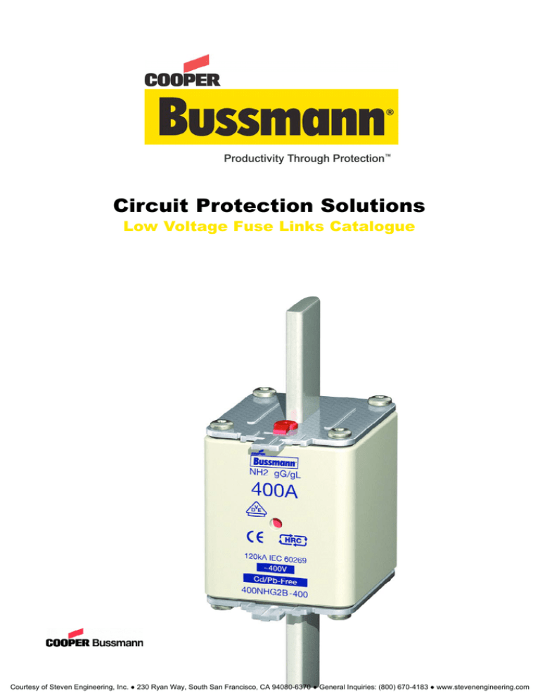 Low Voltage Fuse Links Low Voltage Fuse Links