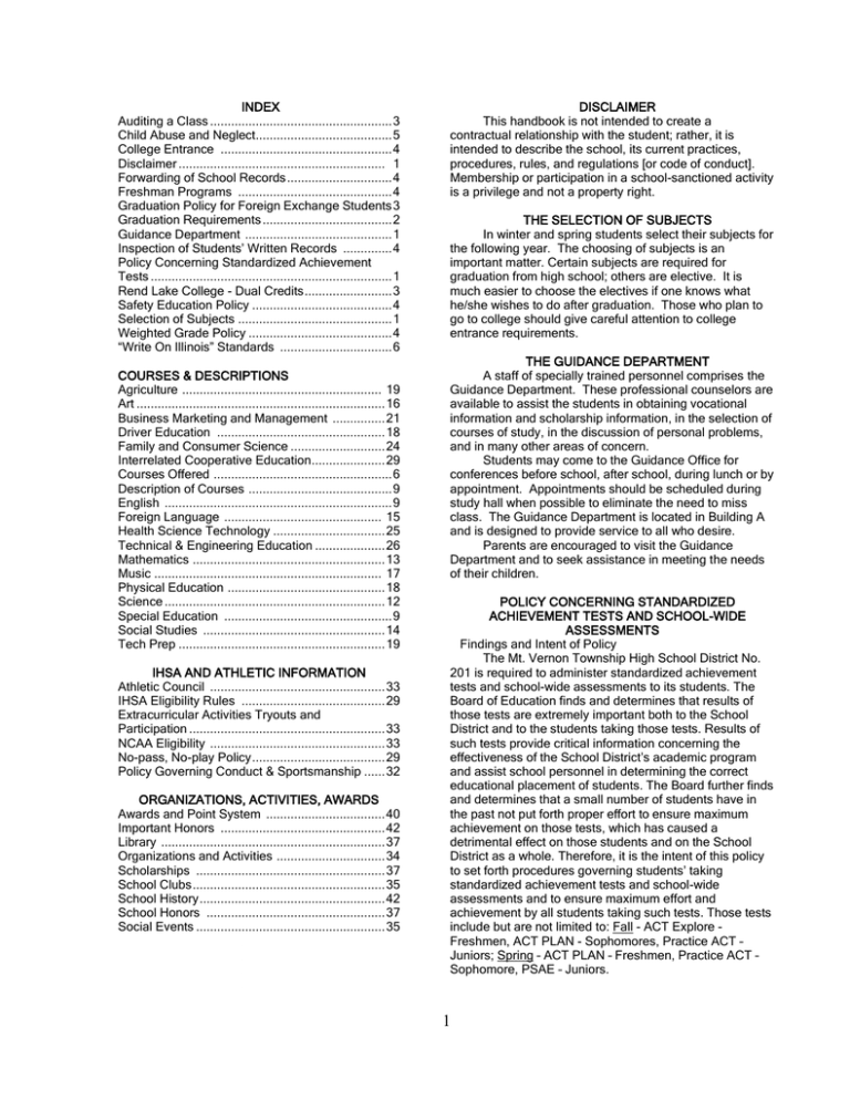 2013 - 2014 Course Description Book 2013 - 2014 Course Description Book