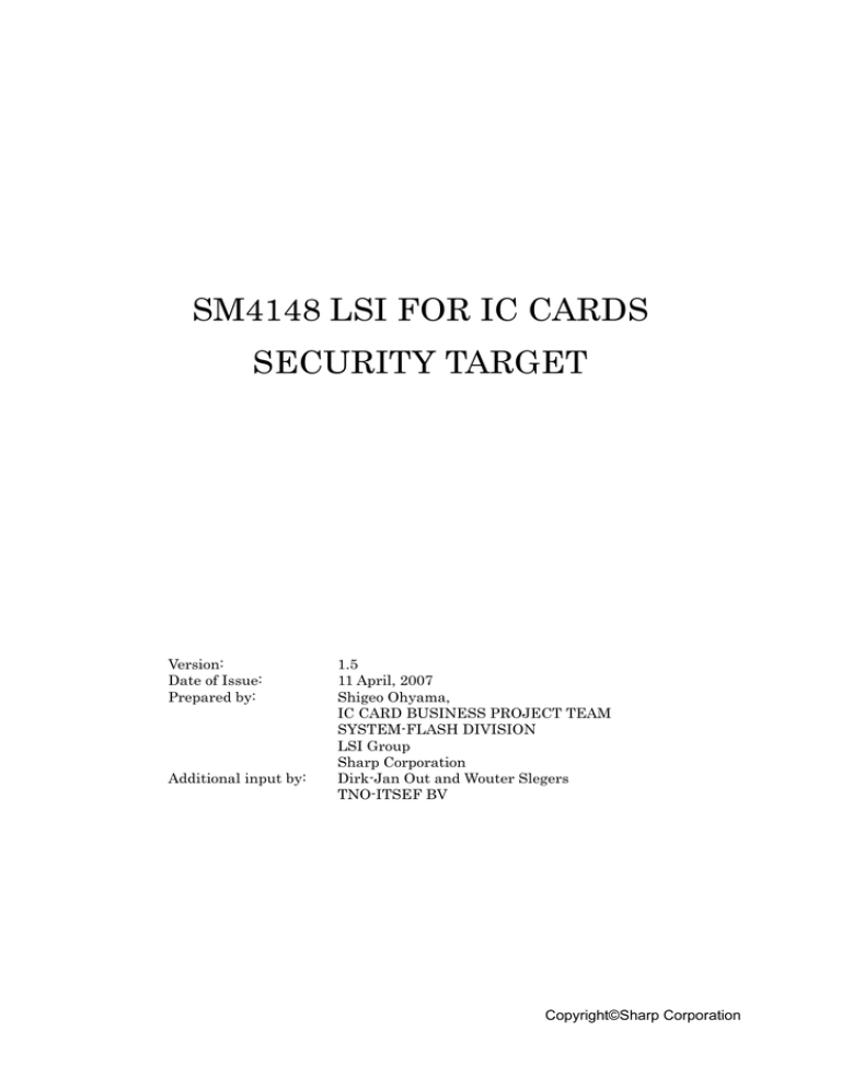 Security Target: 0389b Security Target: 0389b