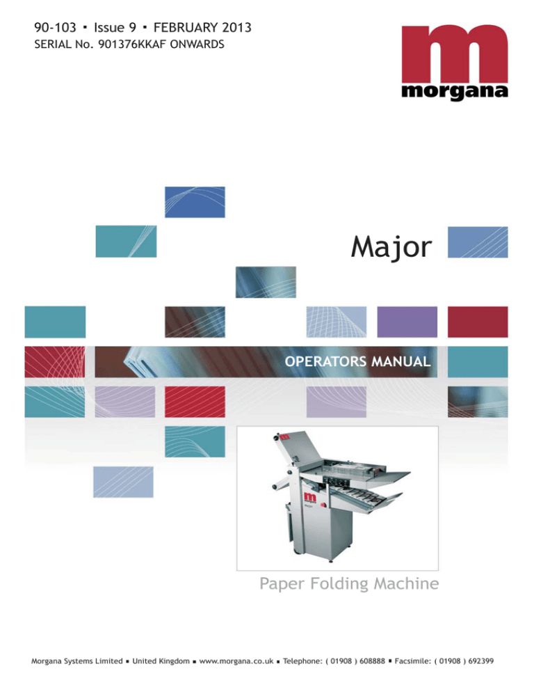 90-103 Major Operators Manual Issue 9 90-103 Major Operators Manual Issue 9