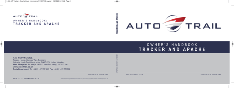 Auto-Trail 2016 Tracker / Apache Handbook Auto-Trail 2016 Tracker / Apache Handbook