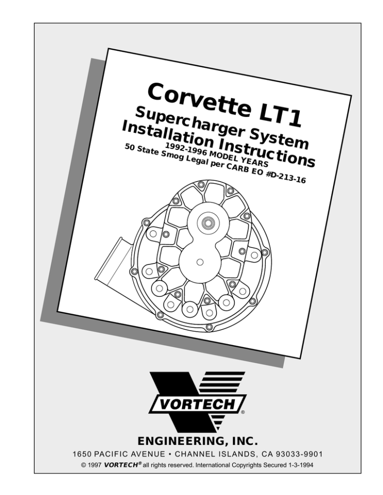 1992-1996 5.7L LT1 Corvette 1992-1996 5.7L LT1 Corvette
