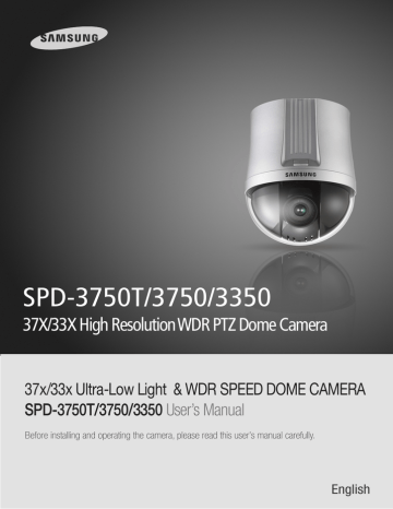 Samsung SPD-3350 Security Camera User manual | Manualzz