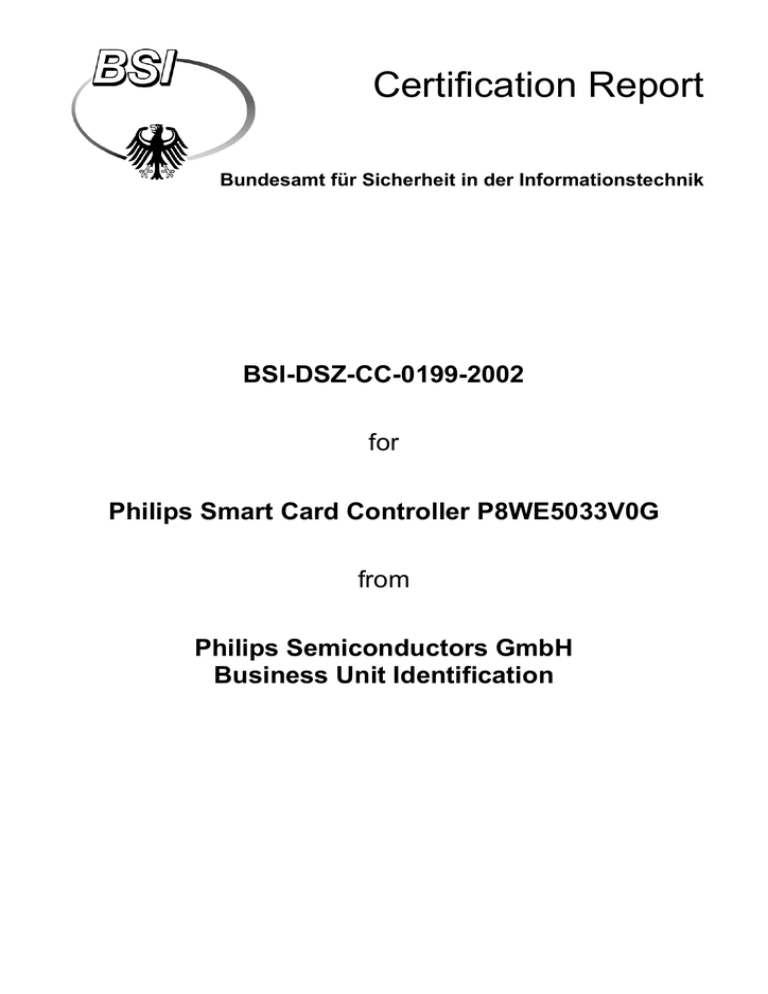 Certification Report: 0199a Certification Report: 0199a