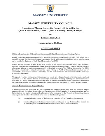 4 May 2012 Council meeting papers 4 May 2012 Council meeting papers