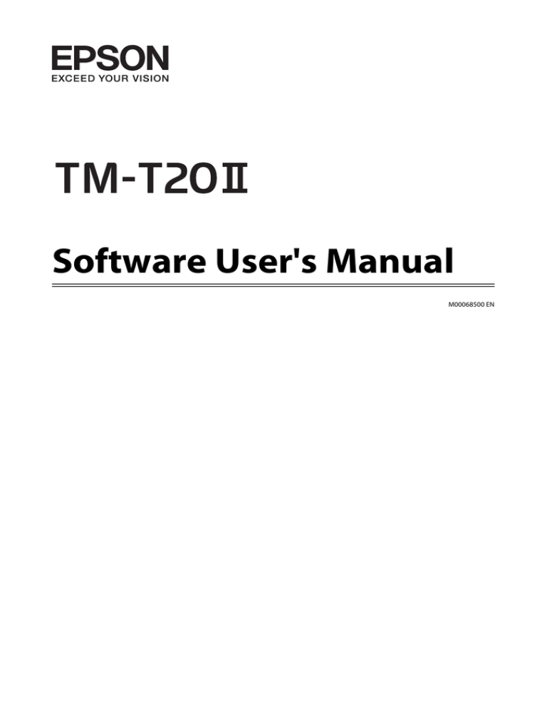 Software User's Manual M00068500 EN Software User's Manual M00068500 EN