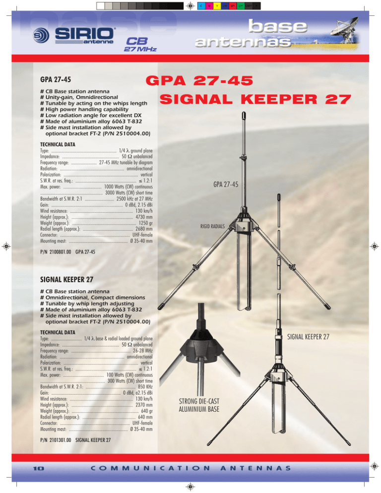 SIGNAL KEEPER 27 SIGNAL KEEPER 27