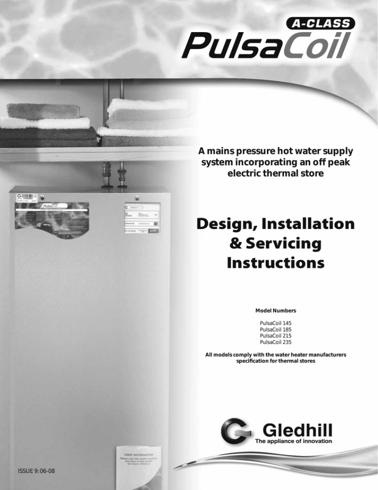 Gledhill PulsaCoil A-Class Owner's manual Gledhill PulsaCoil A-Class Owner's manual