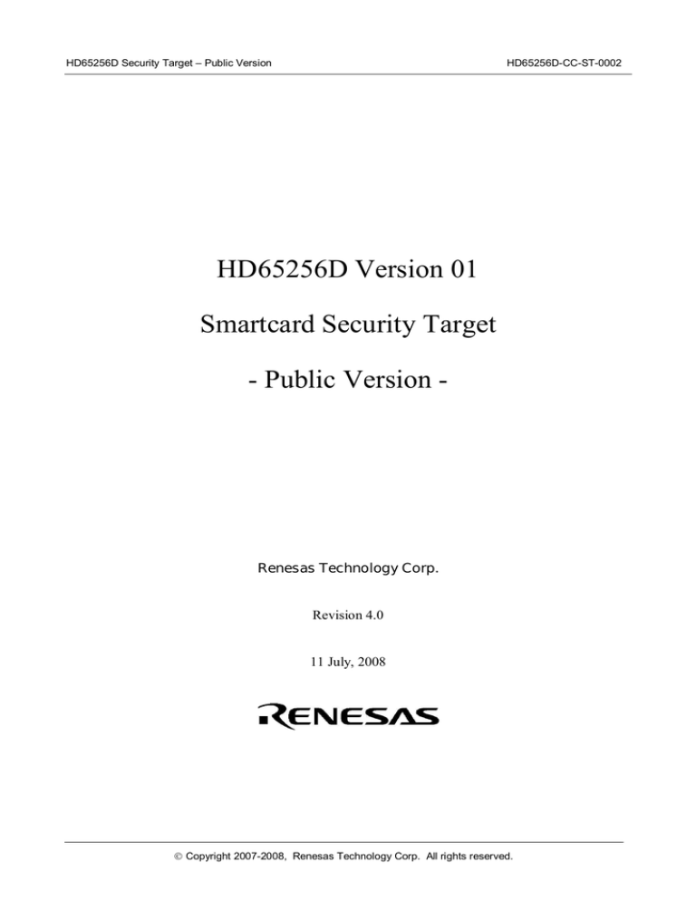 Security Target: 0490b Security Target: 0490b