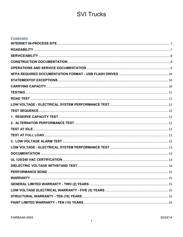 SVI Trucks Contents SVI Trucks Contents