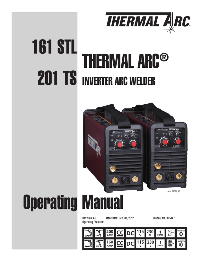 Thermal Arc 161 STL 201 TS Operating Manual_(0 Thermal Arc 161 STL 201 TS Operating Manual_(0