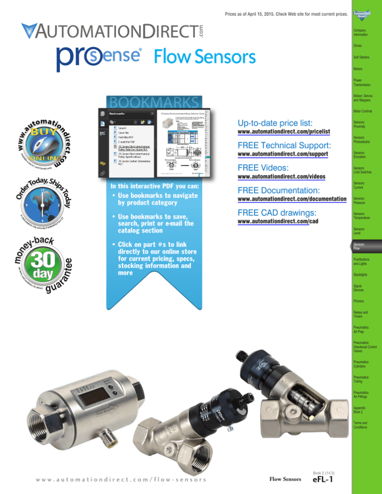 FL - Flow Sensors FL - Flow Sensors