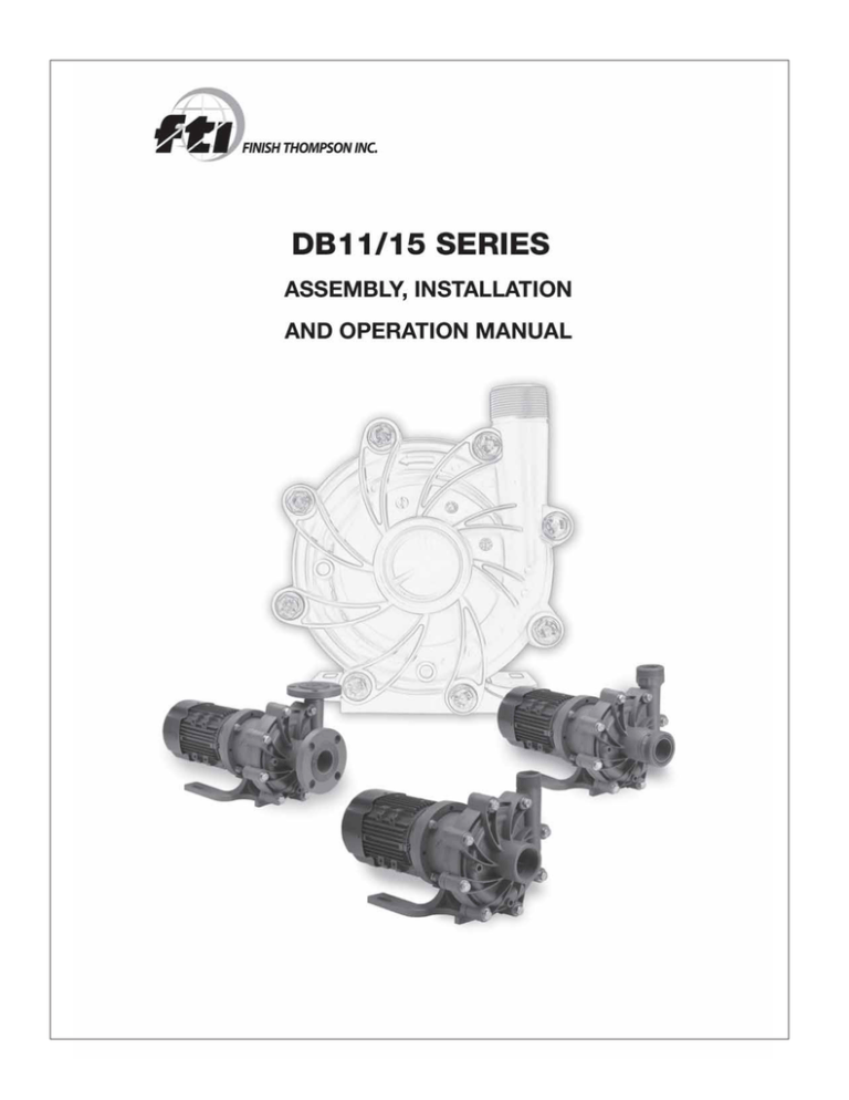 FTI Specialty Pumps Manual - Models 11-15 FTI Specialty Pumps Manual - Models 11-15
