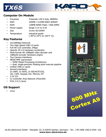 TX6S-Datenblatt TX6S-Datenblatt