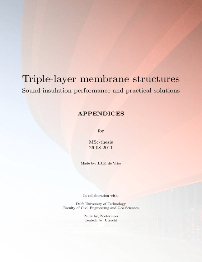 MSc thesis - Triple layer membrane structures - Appendices MSc thesis - Triple layer membrane structures - Appendices