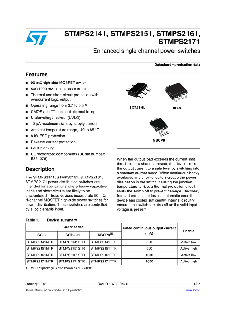 STMicroelectronics STMPS2171 Datasheet Manualzz