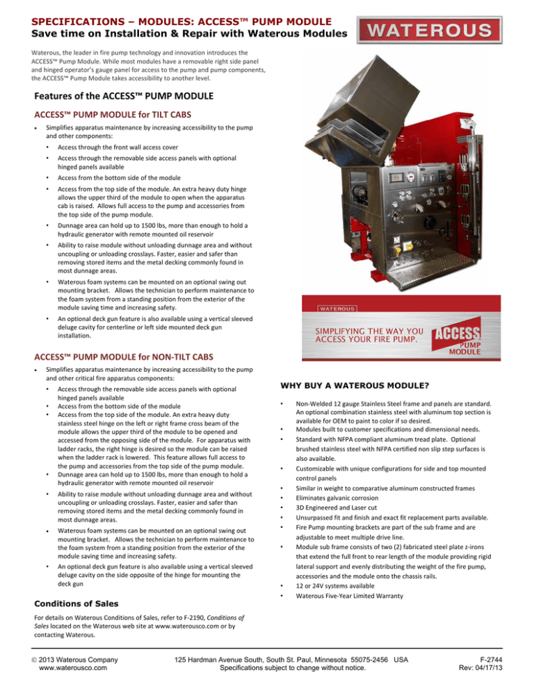 ACCESS Spec Sheet ACCESS Spec Sheet