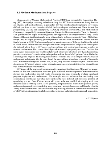Modern Mathematical Physics Modern Mathematical Physics
