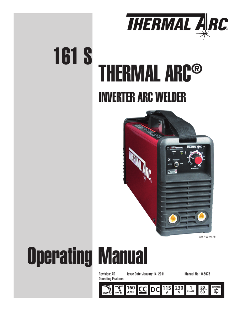 Thermal Arc 161 S Operators Manual_(0 Thermal Arc 161 S Operators Manual_(0