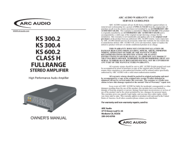 ARC Audio KS 600.2 Service Guide | Manualzz