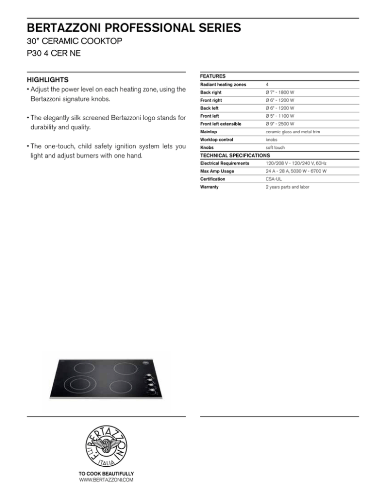 P30 4 CER NE specifications sheet P30 4 CER NE specifications sheet