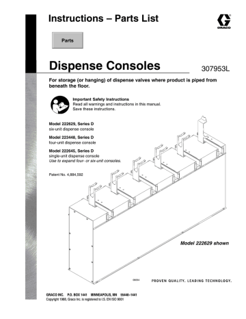 Graco 307953L Dispense Consoles Owner's Manual | Manualzz Graco 307953L Dispense Consoles Owner's Manual | Manualzz