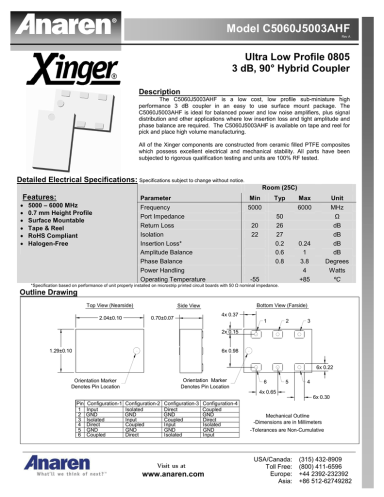 C5060J5003AHF DataSheet RevA C5060J5003AHF DataSheet RevA