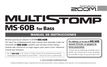 MS-60B Manual de Instrucciones (Spanish) MS-60B Manual de Instrucciones (Spanish)