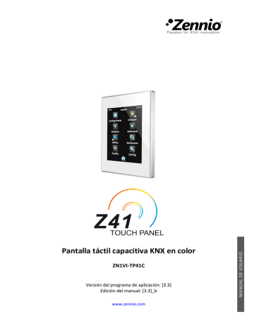 Pantalla táctil capacitiva KNX en color ZN1VI-TP41C Pantalla táctil capacitiva KNX en color ZN1VI-TP41C