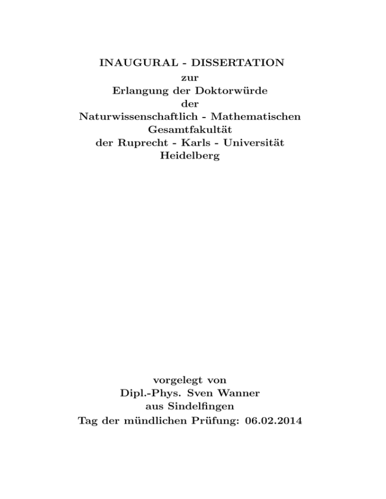 INAUGURAL - DISSERTATION zur Erlangung der Doktorw¨ urde INAUGURAL - DISSERTATION zur Erlangung der Doktorw¨ urde