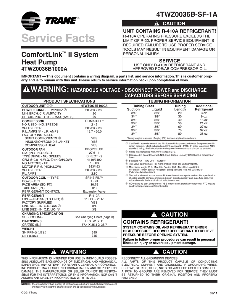 Trane Ycd 300 Wiring Diagram - Food Ideas
