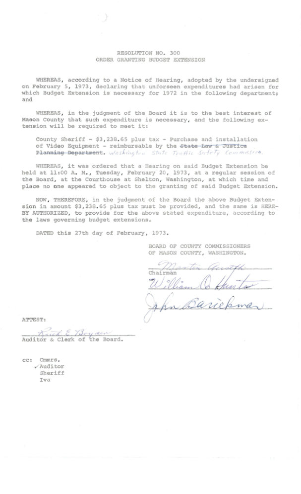 Res. granting Emergency Budget Ext. Res. granting Emergency Budget Ext.