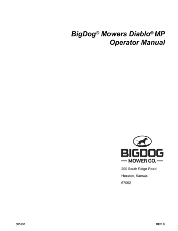 Bigdog Diablo MP Operator's Manual | Manualzz