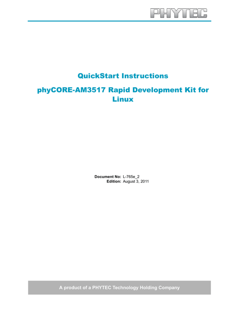 Linux Kit Quickstart Linux Kit Quickstart