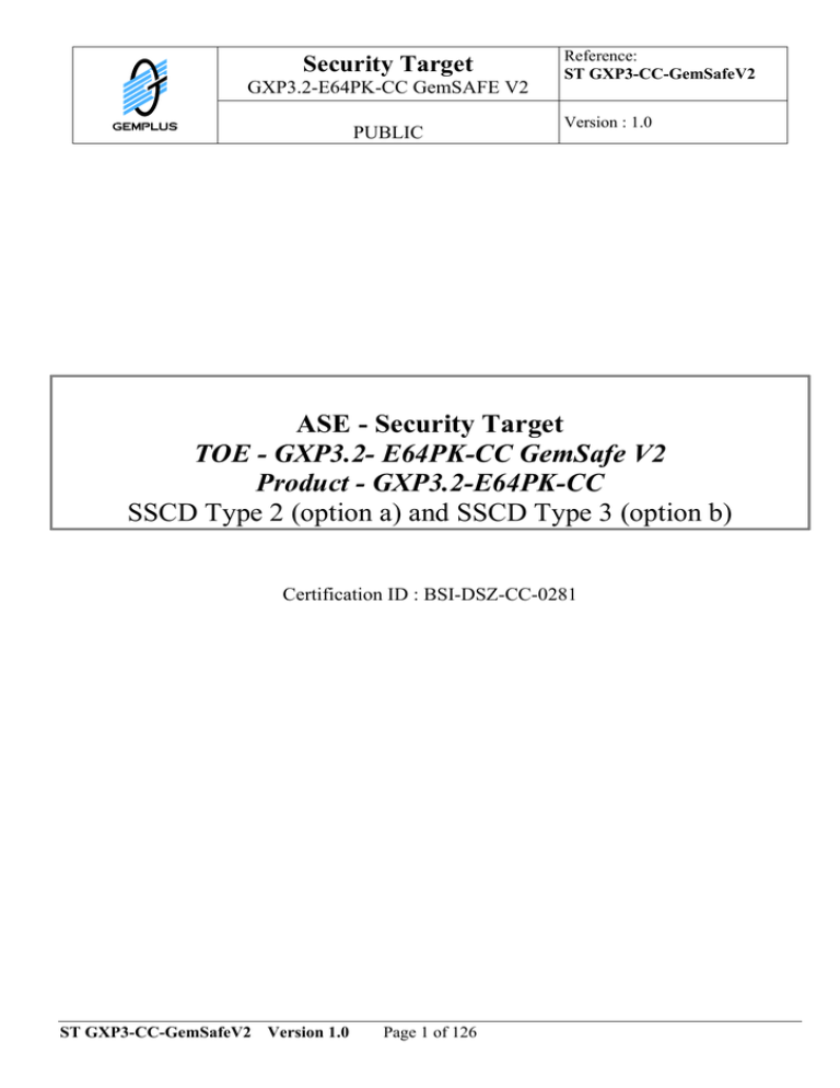 Security Target: 0281b Security Target: 0281b