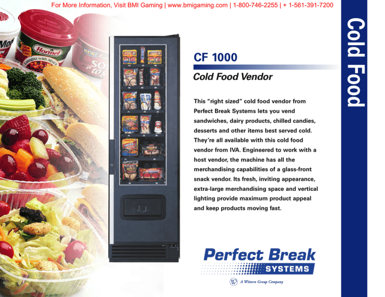 CF-1000 Food Vending Machine Flyer CF-1000 Food Vending Machine Flyer