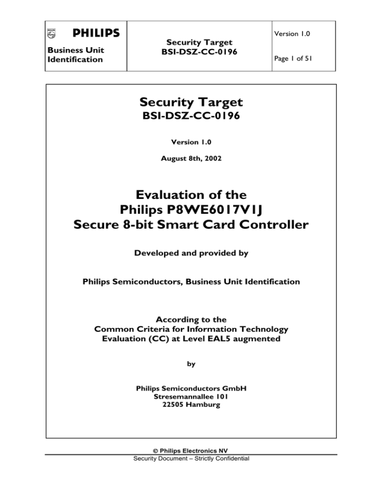 Security Target: 0196b Security Target: 0196b