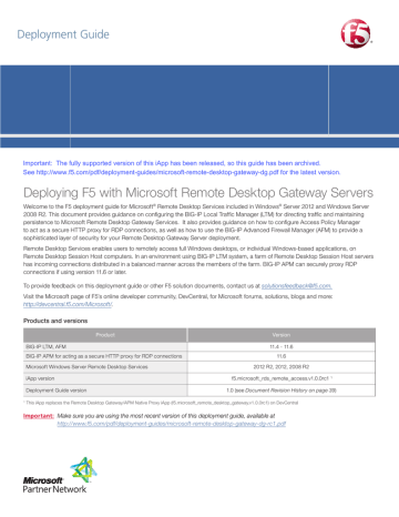 Deployment Guide Deployment Guide