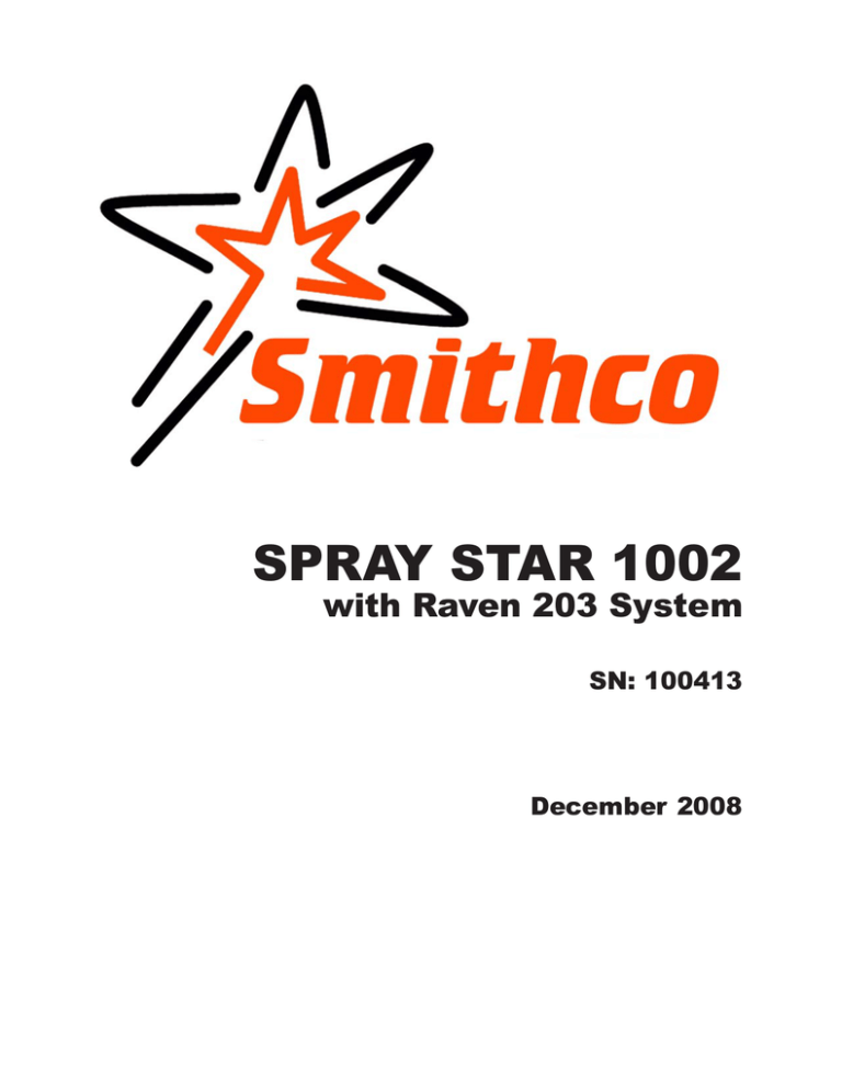 Spray Star 1002 Dec 2008 Spray Star 1002 Dec 2008