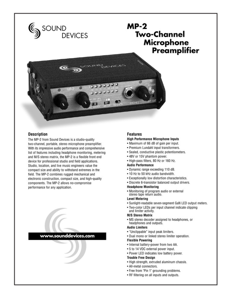 MP-2 Fact Sheet MP-2 Fact Sheet
